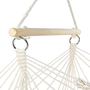 Voir la diapositive 6 : ID MARKET Fauteuil suspendu bohème 2 coussins écru design macramé