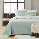 Paris Prix Couvre-Lit & 2 Housses de Coussin  Mylene  220x240cm Sauge