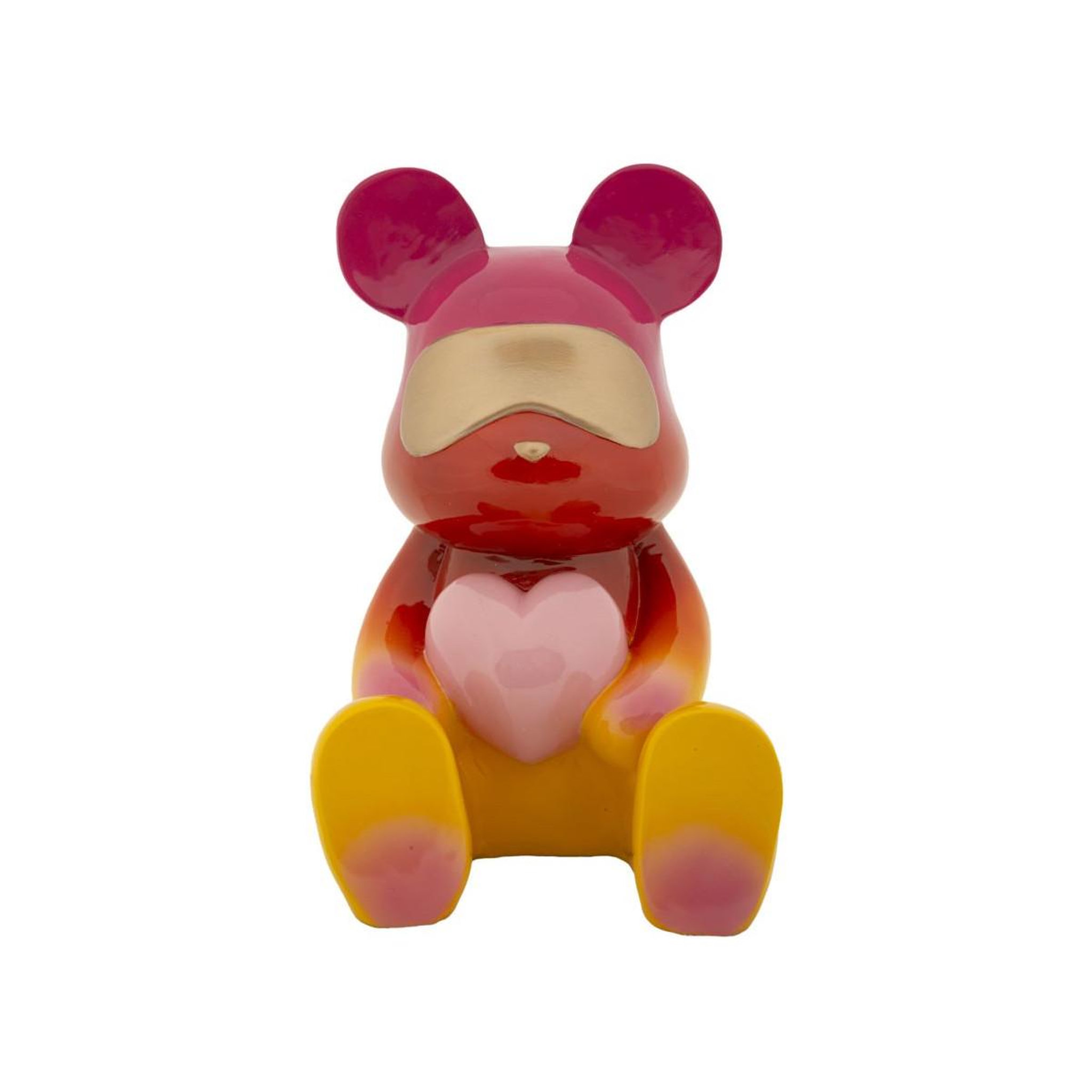 Paris Prix Statuette Ourson Assis  Rainbow  32cm Multicolore