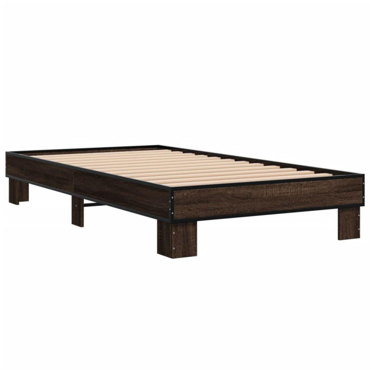 VIDAXL Cadre de lit sans matelas chene marron 75x190 cm