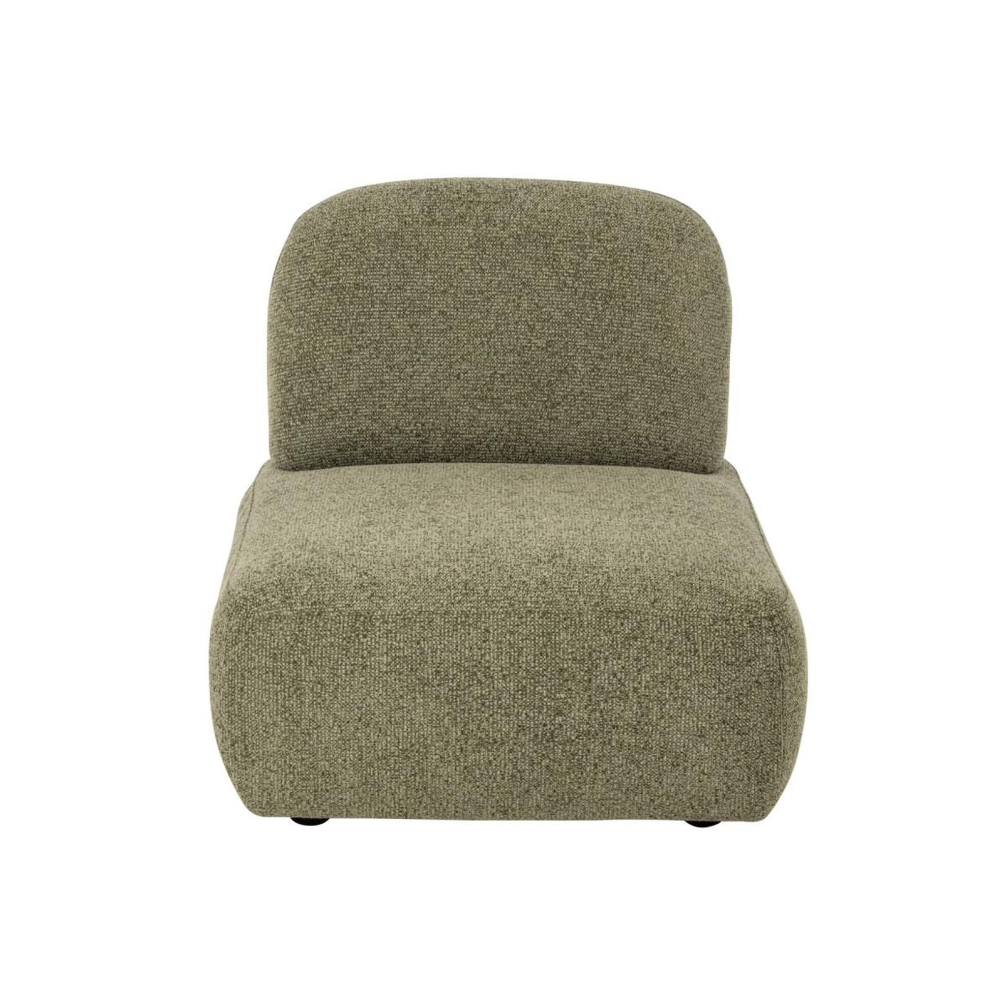 Voir la diapositive 2 : J-LINE Module de canapé  margo  95cm vert