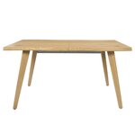 The Home Deco Factory Table extensible avec bords biseautés pour 6 à 8 personnes CALYPSO - Beige
