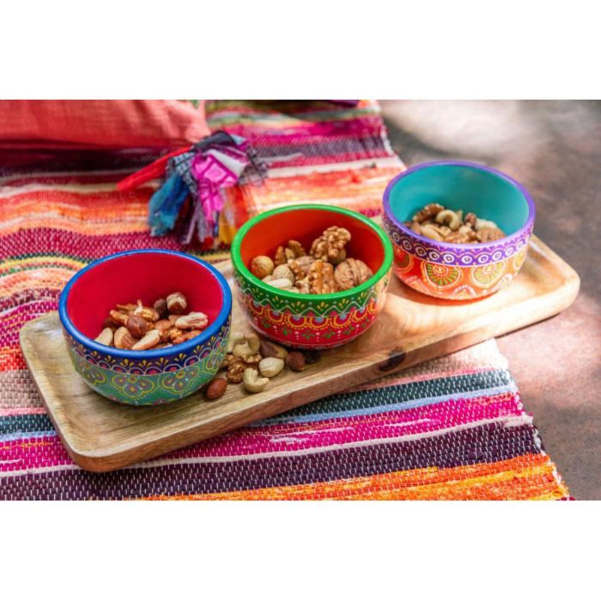 Paris Prix Service Apéritif 4 Pièces  Mumbai  33cm Multicolore