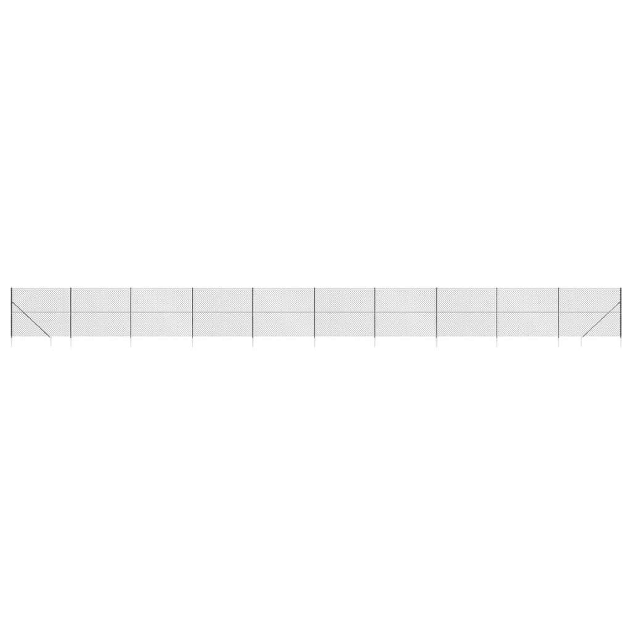 Voir la diapositive 2 : VIDAXL Cloture a mailles losangees avec ancrage anthracite 2,2x25 m