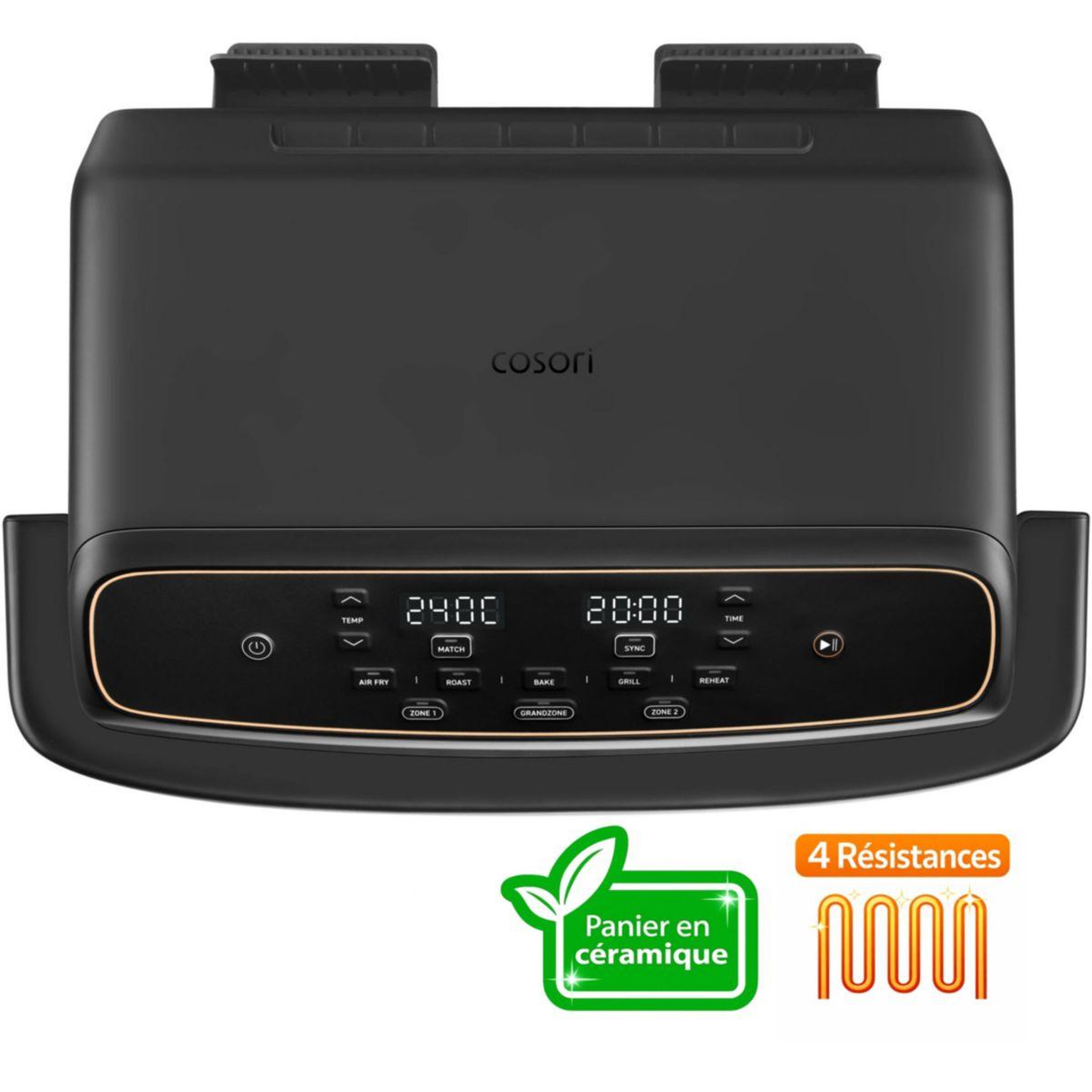 Voir la diapositive 3 : COSORI Friteuse sans huile dual blaze twinfry compact 8.6-l kaapafc