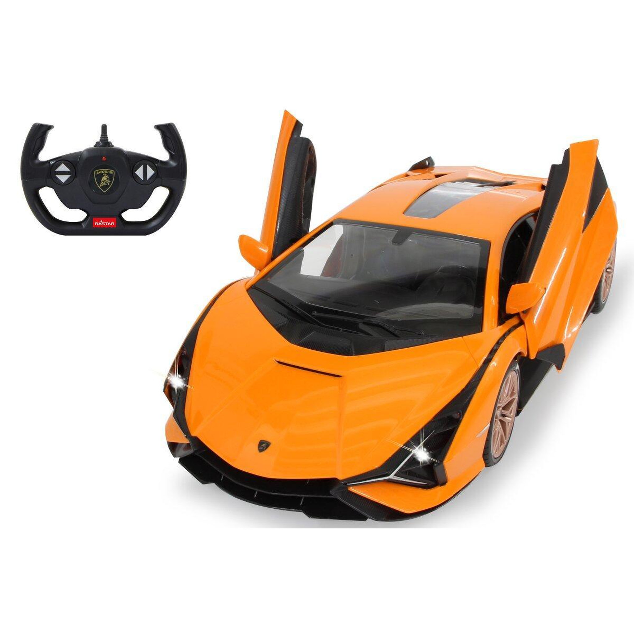 Jamara Voiture télécommandée Lamborghini Sián FKP 37 1:14 orange 2,4GHz Porte manual