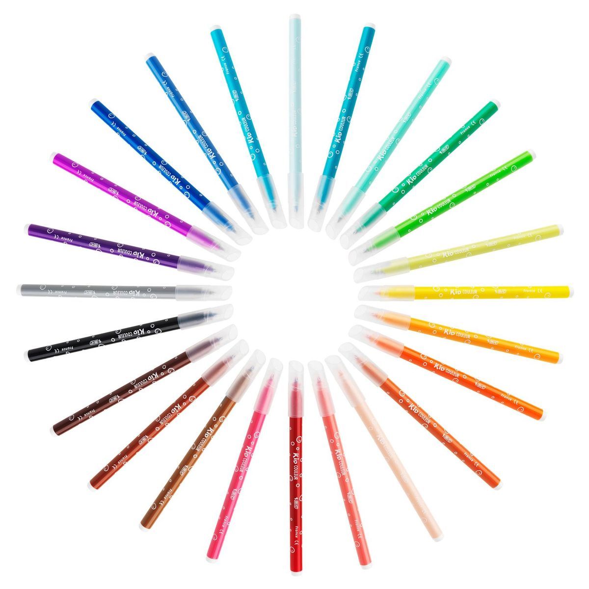 BIC Boîte de 36 feutres de coloriage lavables pointe moyenne KID COULEUR