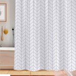 FORNORD Rideau de douche 180x180 cm Lines