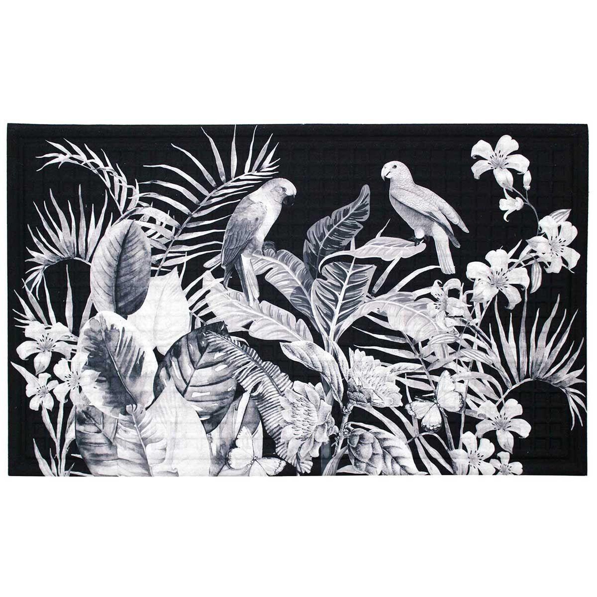 Douceur d'Intérieur Tapis relief imprimé  exotic paradise  45x75cm bleu