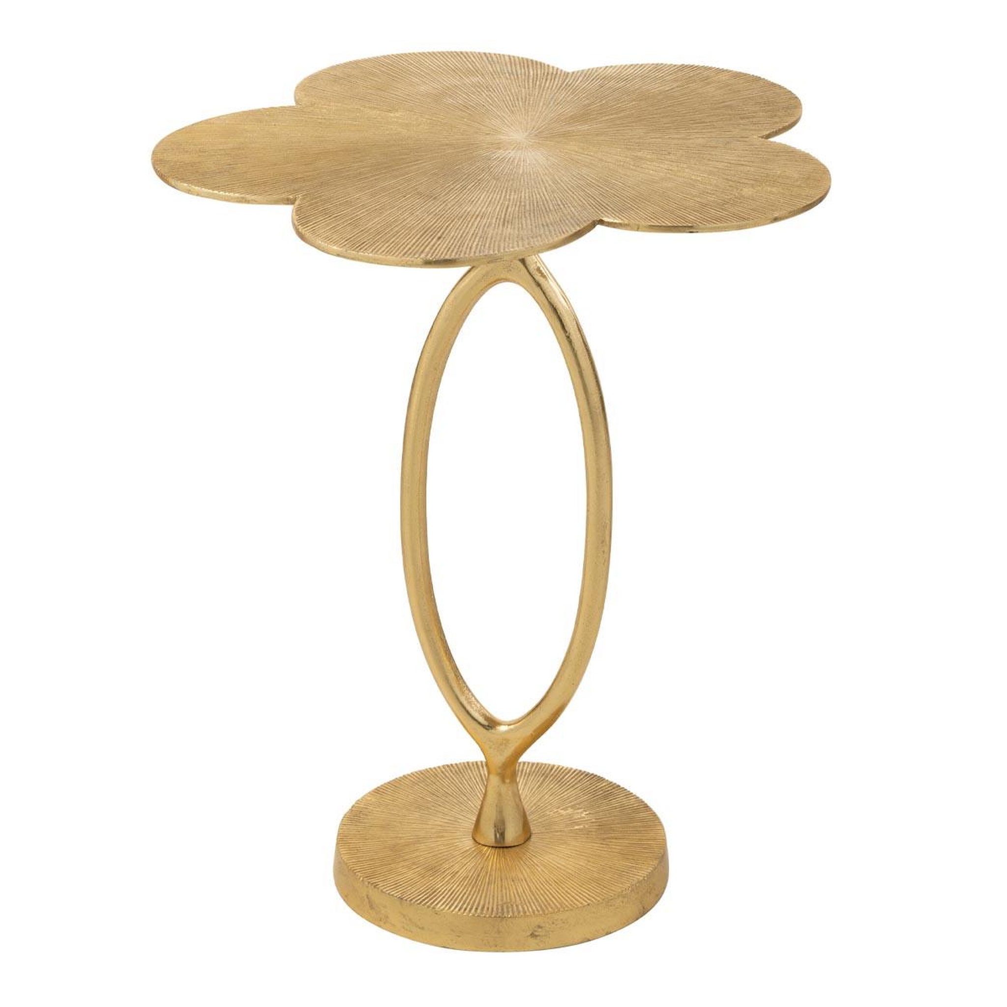J-LINE Table d'appoint design fleur  tiana  61cm or