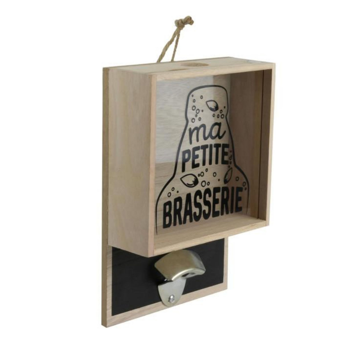 Paris Prix Décapsuleur Mural & Bac  Brasserie  26cm Naturel