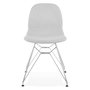 Voir la diapositive 2 : Paris Prix Chaise Design Tissu  Quebec  83cm Gris & Chromé