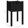 Voir la diapositive 6 : VIDAXL Jardinieres d'exterieur 2pcs Noir 40x40x70cm Bois de pin massif