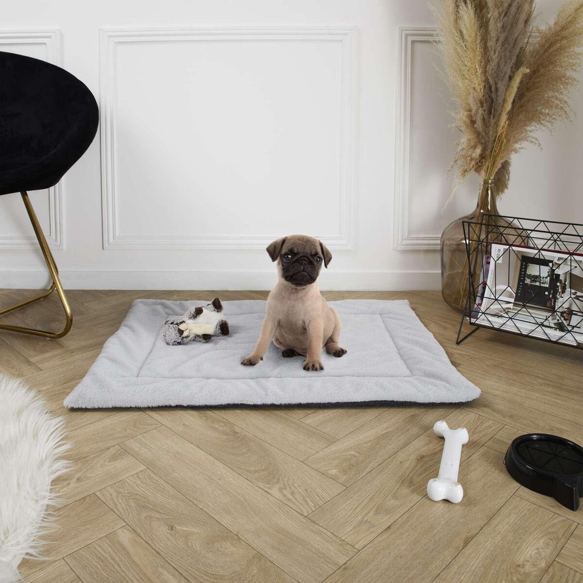 The concept Factory Tapis doux Jazz pour chien et chat - Gris