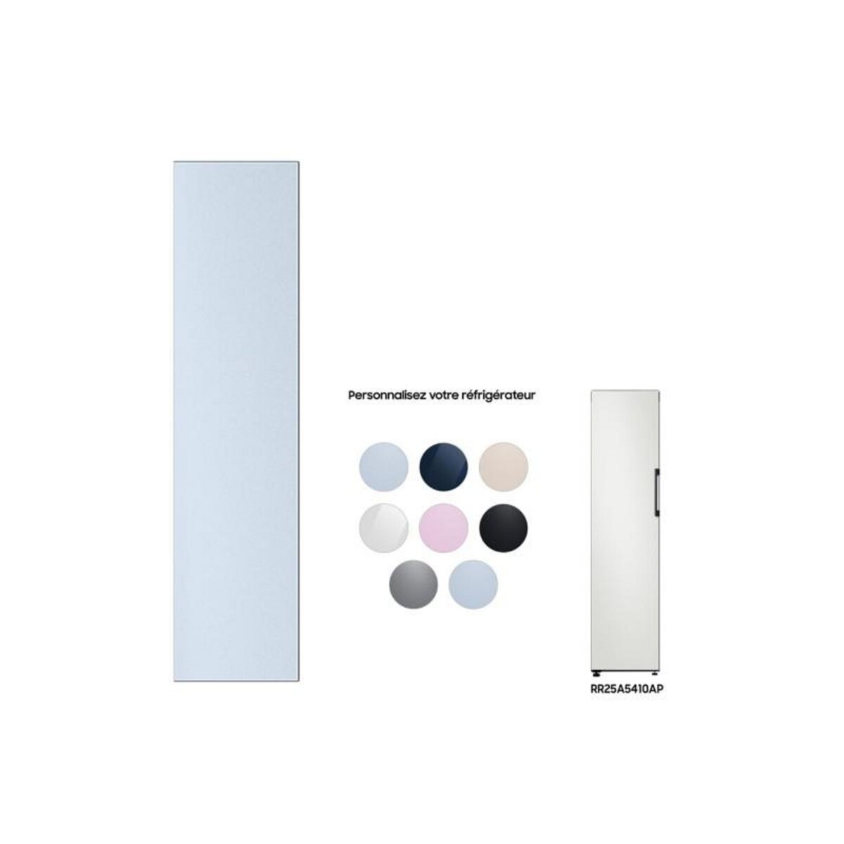 Samsung Façade Réfrigérateur et Congélateur Samsung 1 PORTE 45cm Cotta Skyblue RA M17DAACSGG BESPOKE