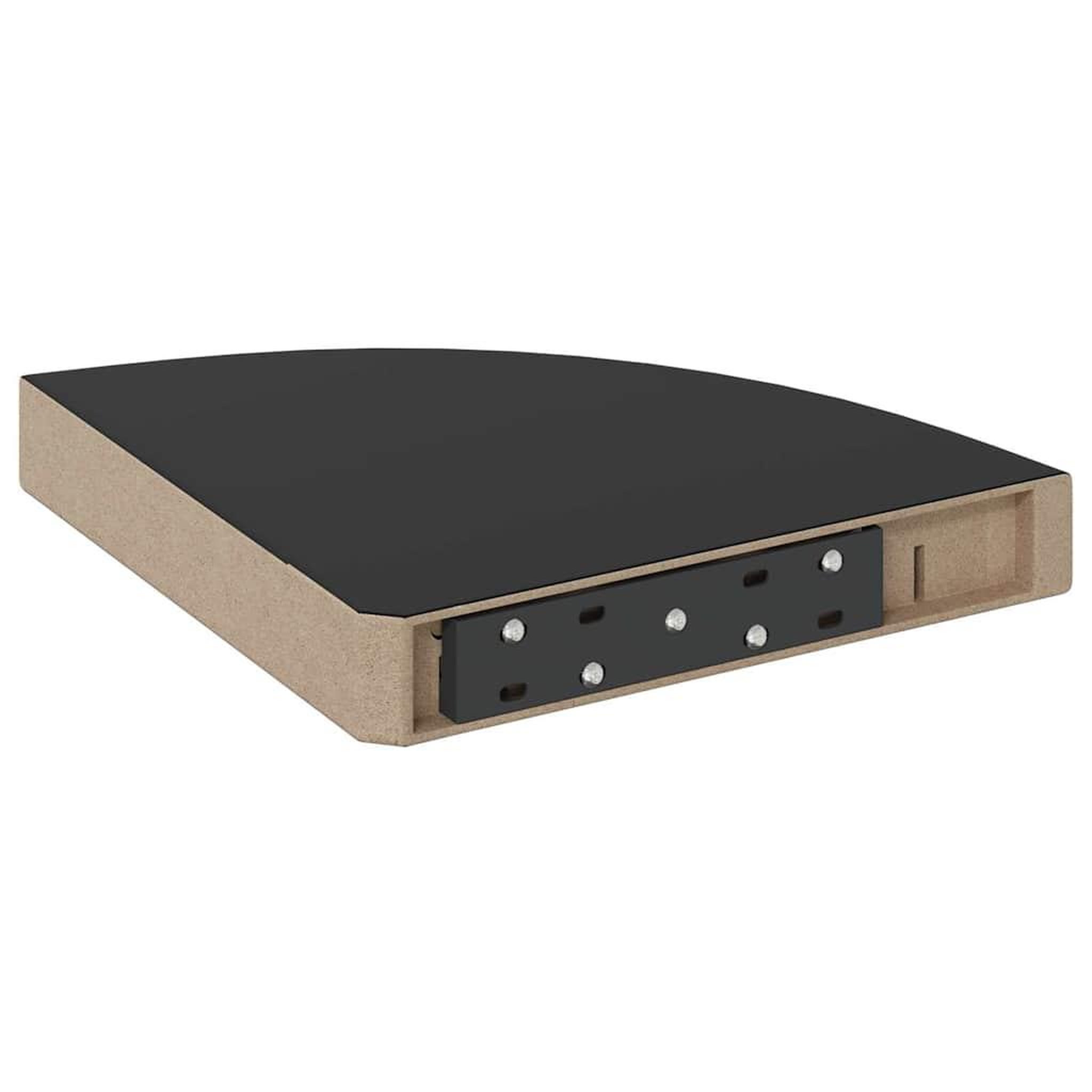 Voir la diapositive 6 : VIDAXL Etagere d'angle flottante Noir brillant 25x25x3,8 cm MDF