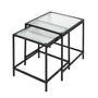 Voir la diapositive 3 : Paris Prix Lot de 2 Tables Gigognes Design  Rosa  40cm Noir