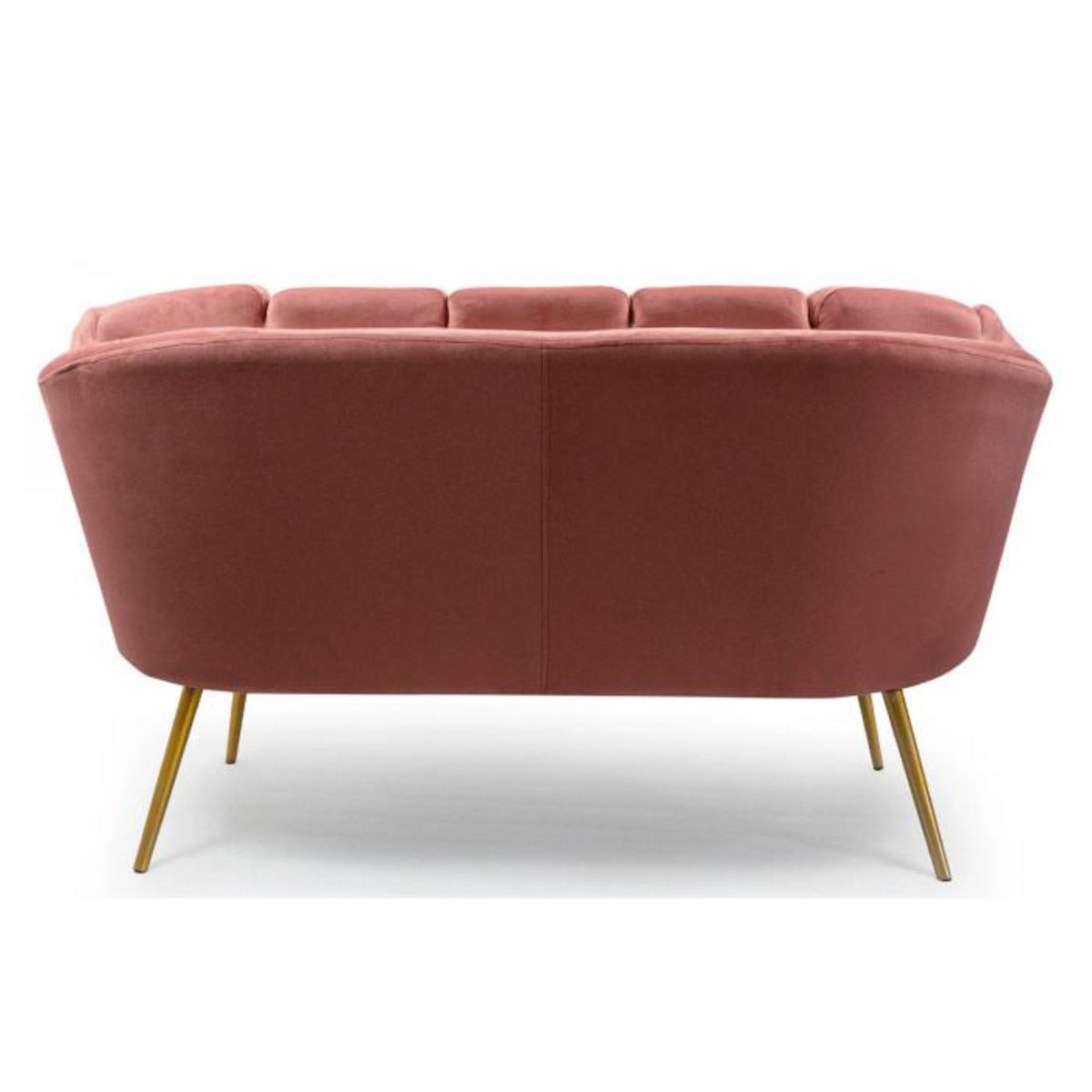 Paris Prix Canapé 2 Places en Velours  Dabren  138cm Rose