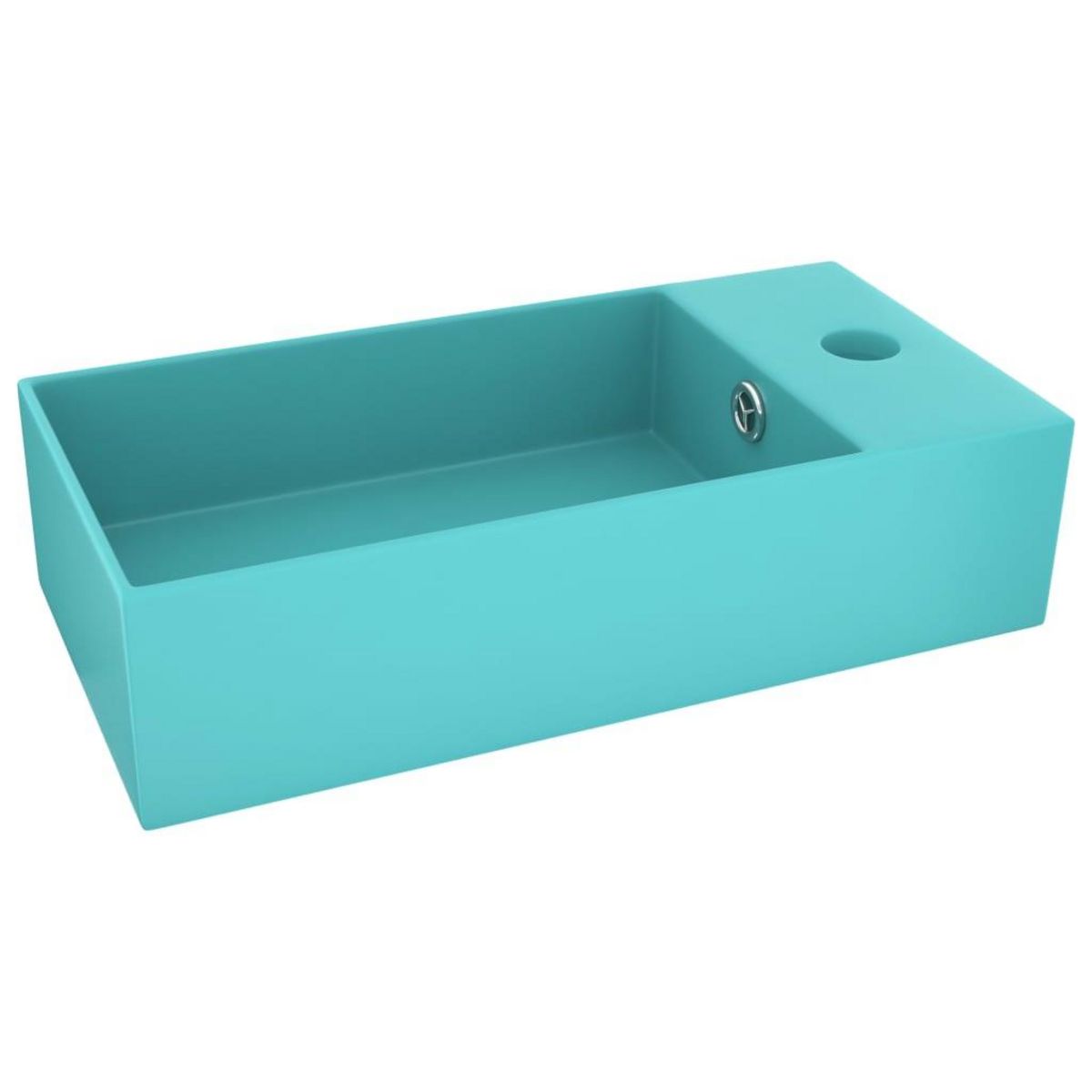 VIDAXL Lavabo de salle de bain avec trop-plein Ceramique Vert clair
