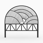 Rendez vous déco Tête de lit en rotin noir 160 cm-Séléné