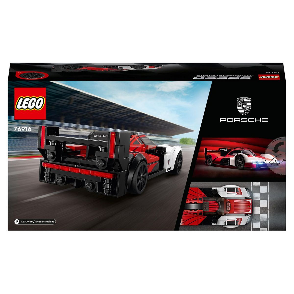 LEGO Speed Champions 76916 - Porsche 963, Kit de Maquette de Voiture de Course, Jouet pour Enfants, Set à Collectionner 2023 avec Minifigurine du Pilote