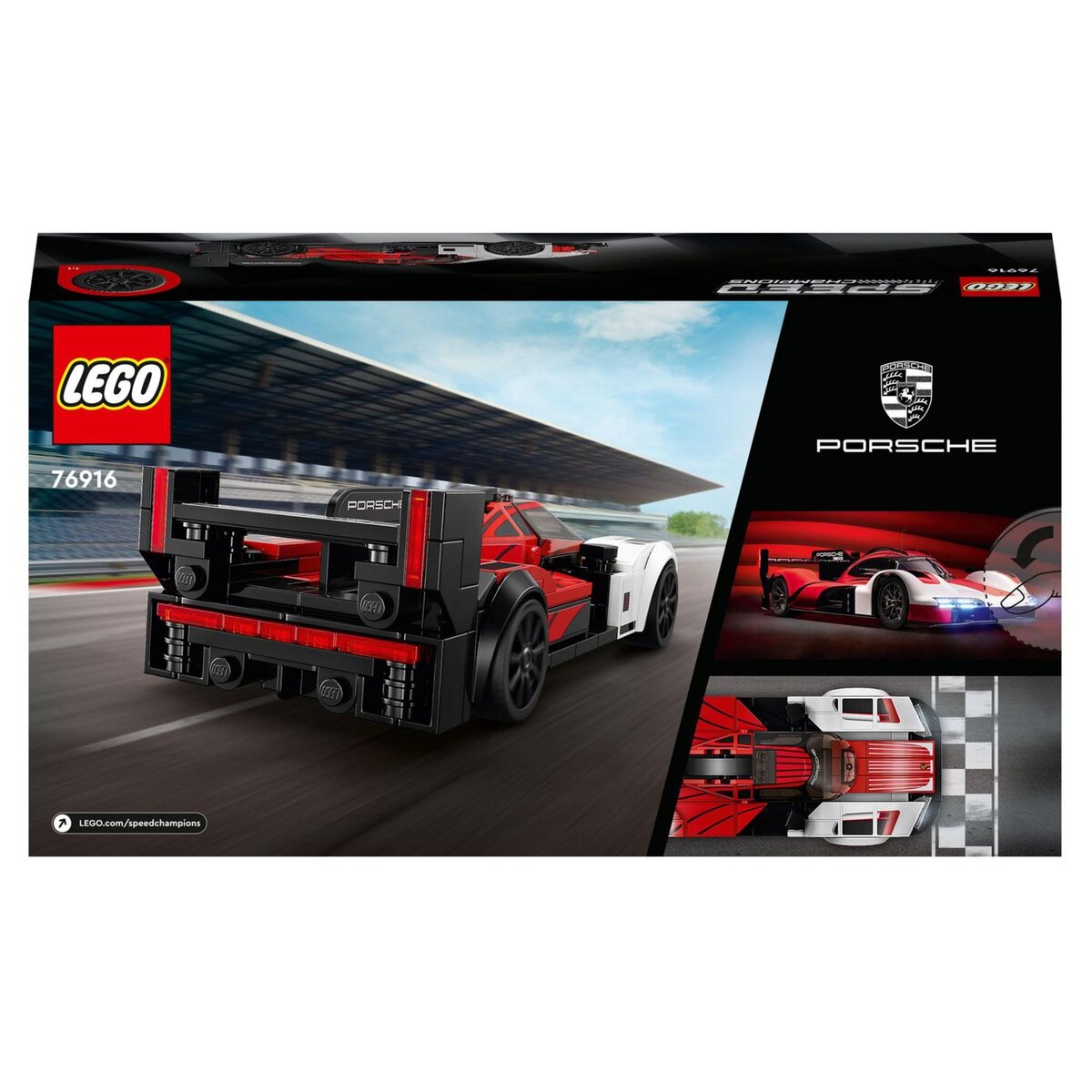 LEGO Speed Champions 76916 - Porsche 963, Kit de Maquette de Voiture de Course, Jouet pour Enfants, Set à Collectionner 2023 avec Minifigurine du Pilote