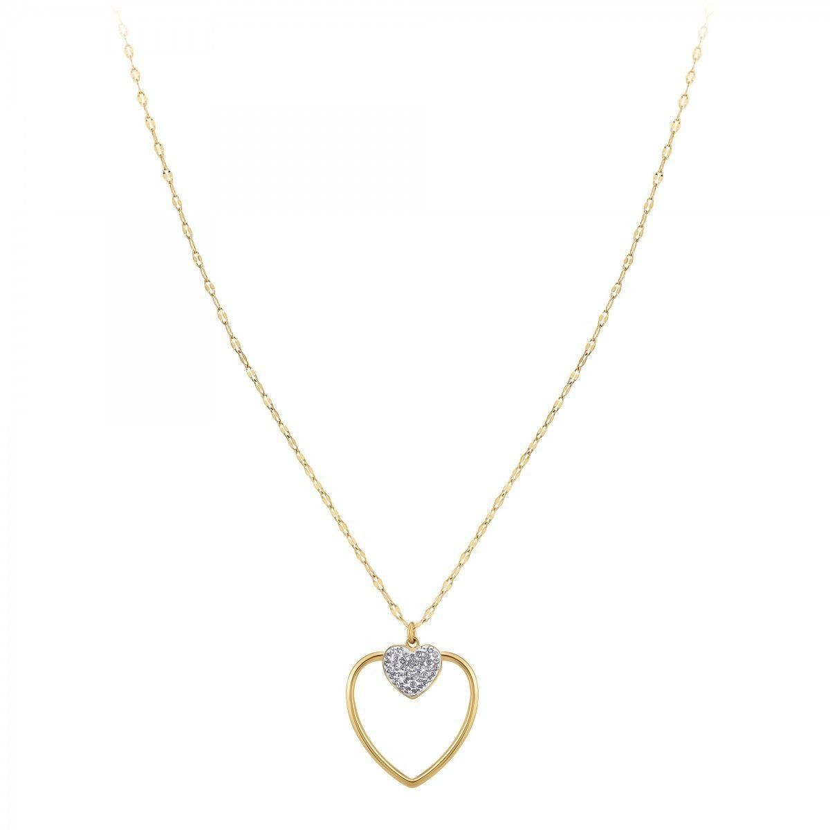 SC BOHEME Collier cœur par SC Bohème orné de Cristaux scintillants