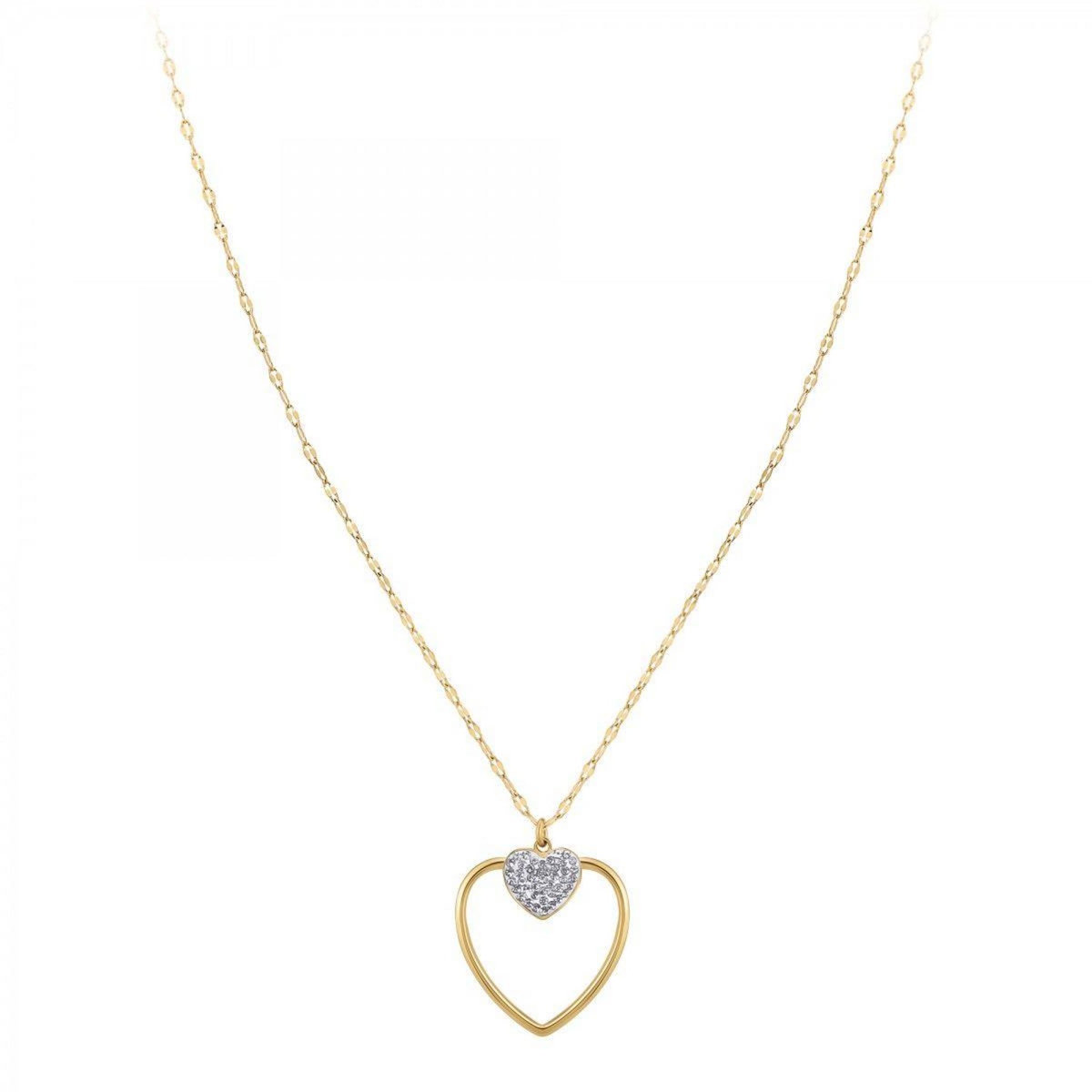 SC BOHEME Collier cœur par SC Bohème orné de Cristaux scintillants