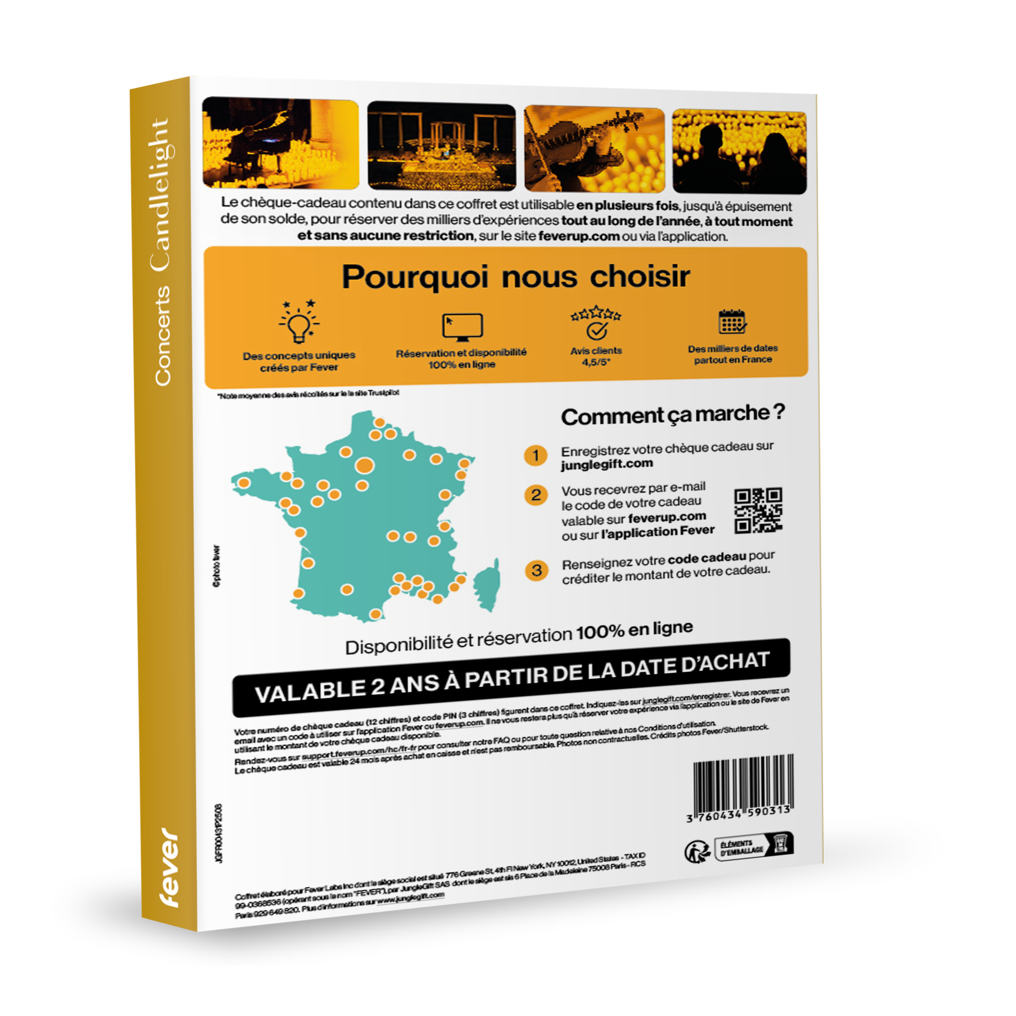 Voir la diapositive 3 : Coffret cadeau Candlelight : Concert à la bougie