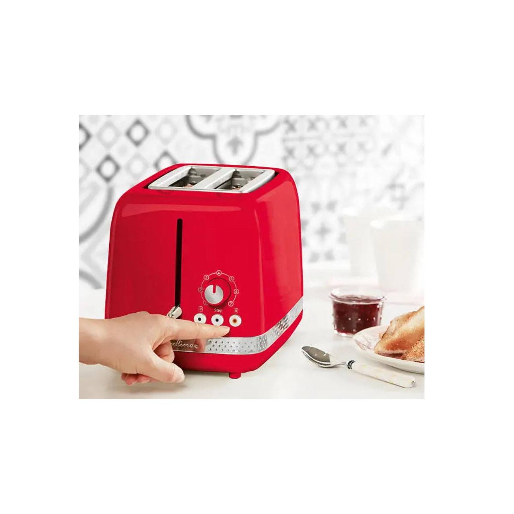 MOULINEX Grille-pain 2 fentes 850w rouge - lt300510