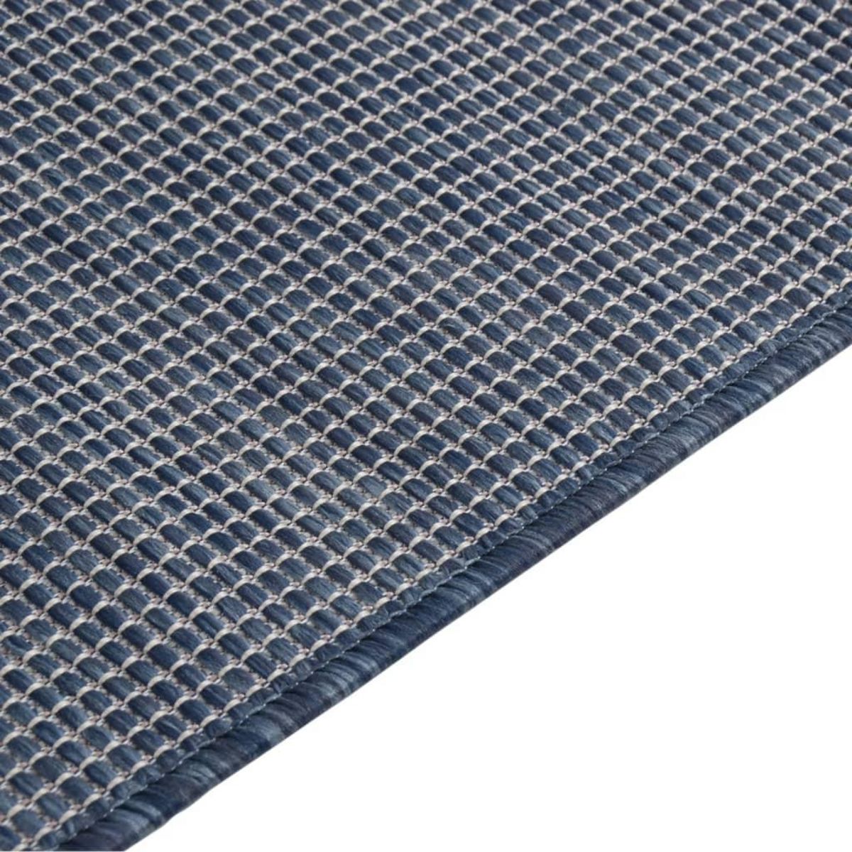 VIDAXL Tapis a tissage plat d'exterieur 120x170 cm Bleu