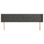 Voir la diapositive 3 : VIDAXL Tete de lit avec oreilles Gris fonce 203x16x78/88 cm Velours