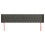 Voir la diapositive 3 : VIDAXL Tete de lit avec oreilles Gris fonce 203x16x78/88 cm Velours