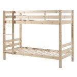 Paris Prix Lit Superposé Enfant Bois  Pino  90x200cm Naturel