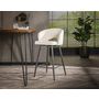 Voir la diapositive 3 : LISA DESIGN Pattaya - lot de 2 tabourets de bar - en tissu bouclette blanc