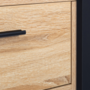 Voir la diapositive 5 : ID MARKET Buffet bas 105 cm PHOENIX bois et noir