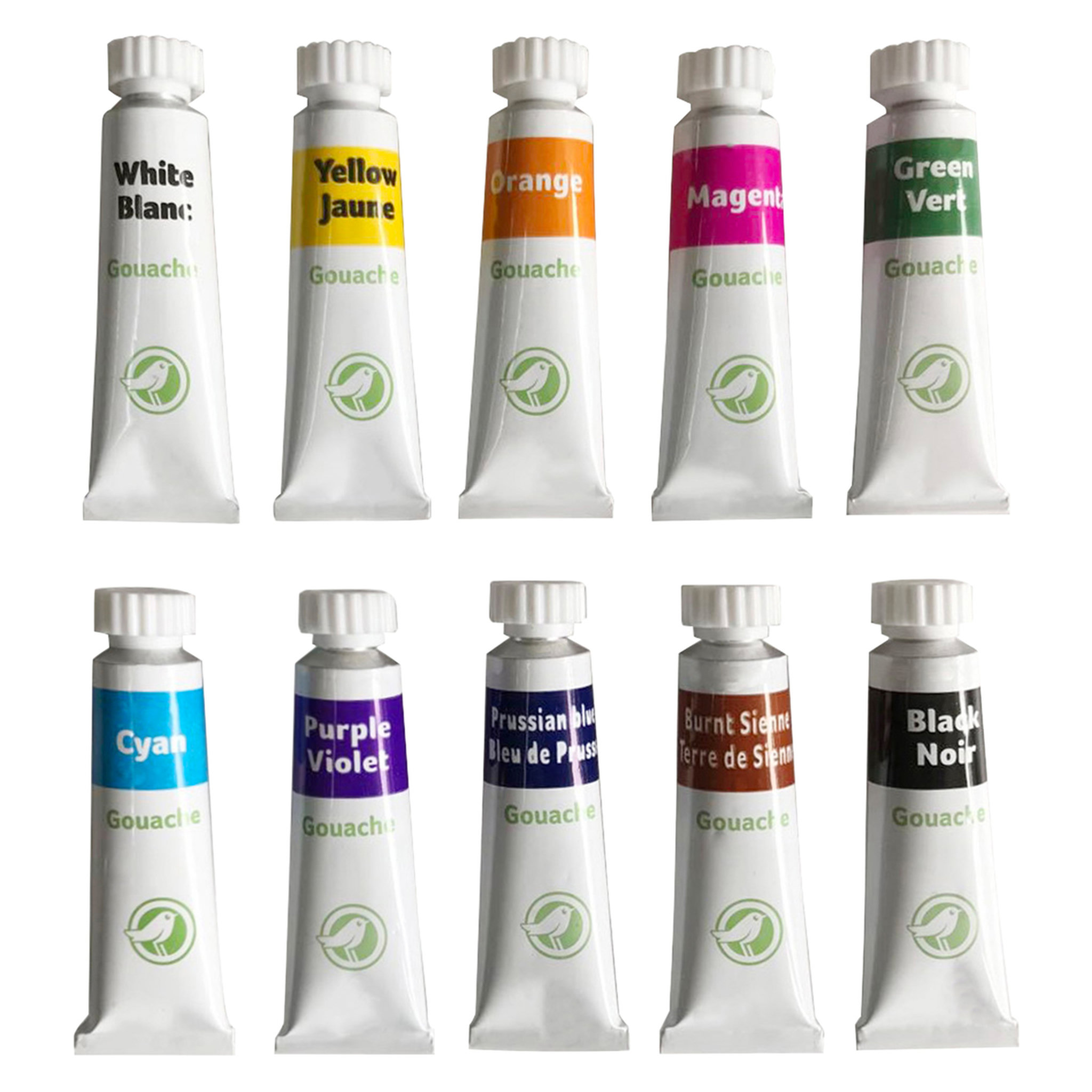 Voir la diapositive 3 : POUCE Lot de 10 tubes de gouache 10ml