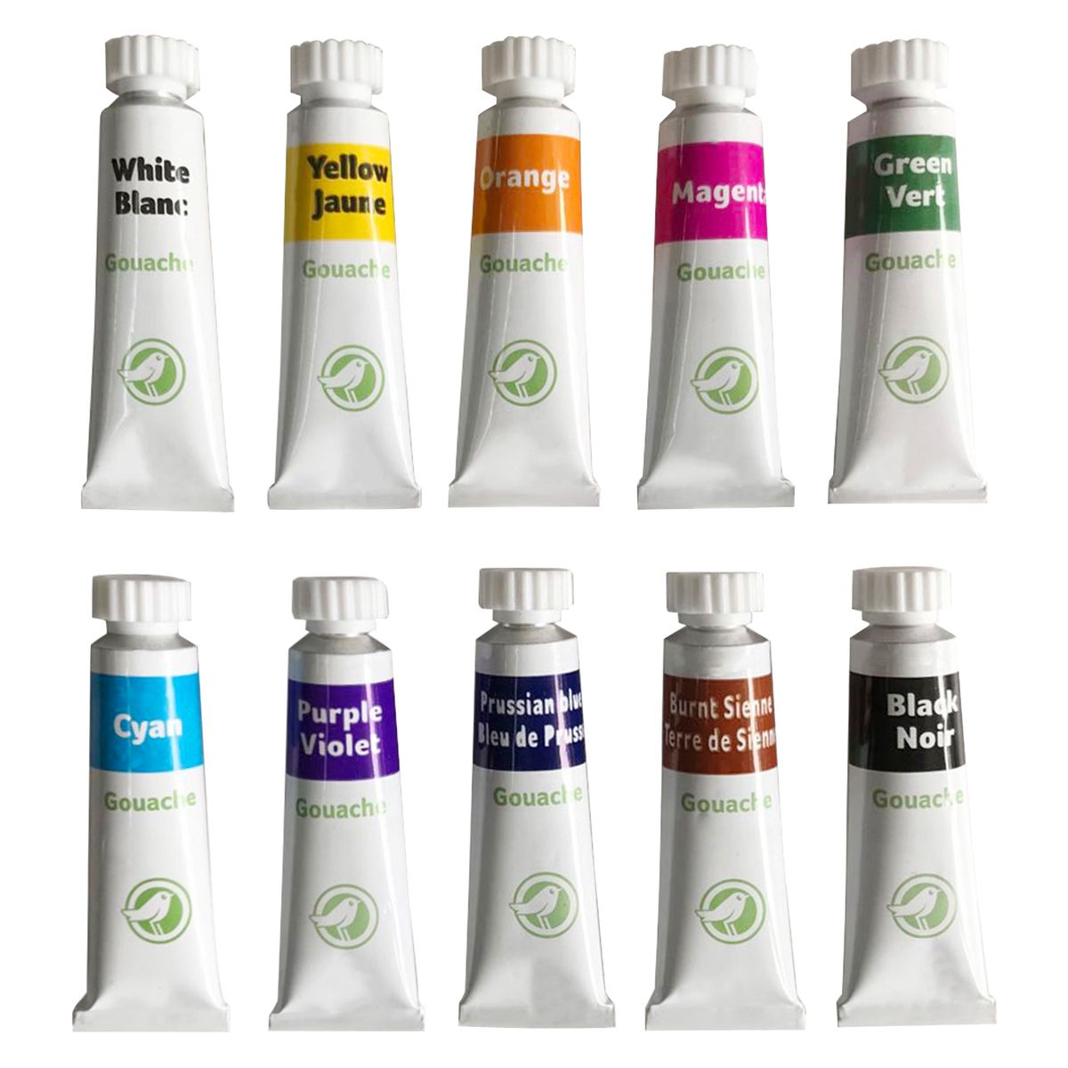 POUCE Lot de 10 tubes de gouache 10ml