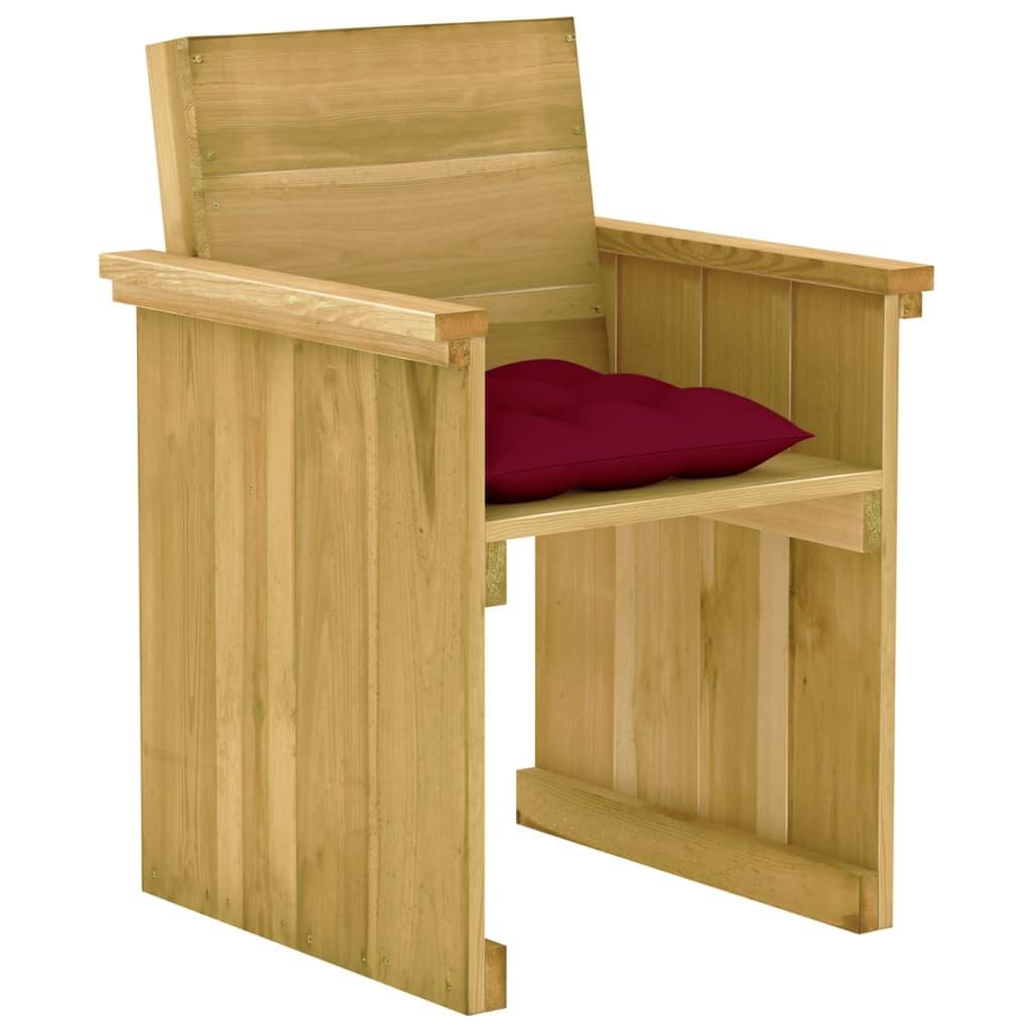 Voir la diapositive 4 : VIDAXL Ensemble a manger de jardin 7 pcs avec coussins pin impregne