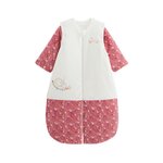 Petit Béguin Gigoteuse d'hiver en velours avec manches amovibles Happy Days. Coloris disponibles : Rose