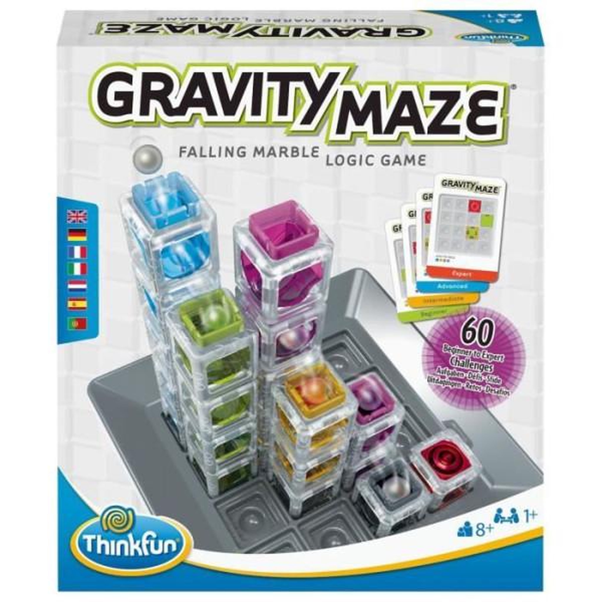 RAVENSBURGER Gravity maze jeu de logique, casse-tete, circuit-bille-construction, 60 défis, des 8 ans-ravensburger, 76433, thinkfun