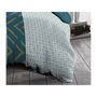 Voir la diapositive 2 : HOME LINGE PASSION Parure de couette microfibre Ethno - 1 housse de couette 140x200 cm + 1 taie d'oreiller 63x63 cm - Bleu canard - HOME LINGE PASS