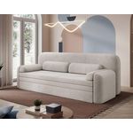 BEST MOBILIER Marius - canapé droit 3 places convertible avec coffre en velours côtelé. Coloris disponibles : Bleu, Beige, Marron