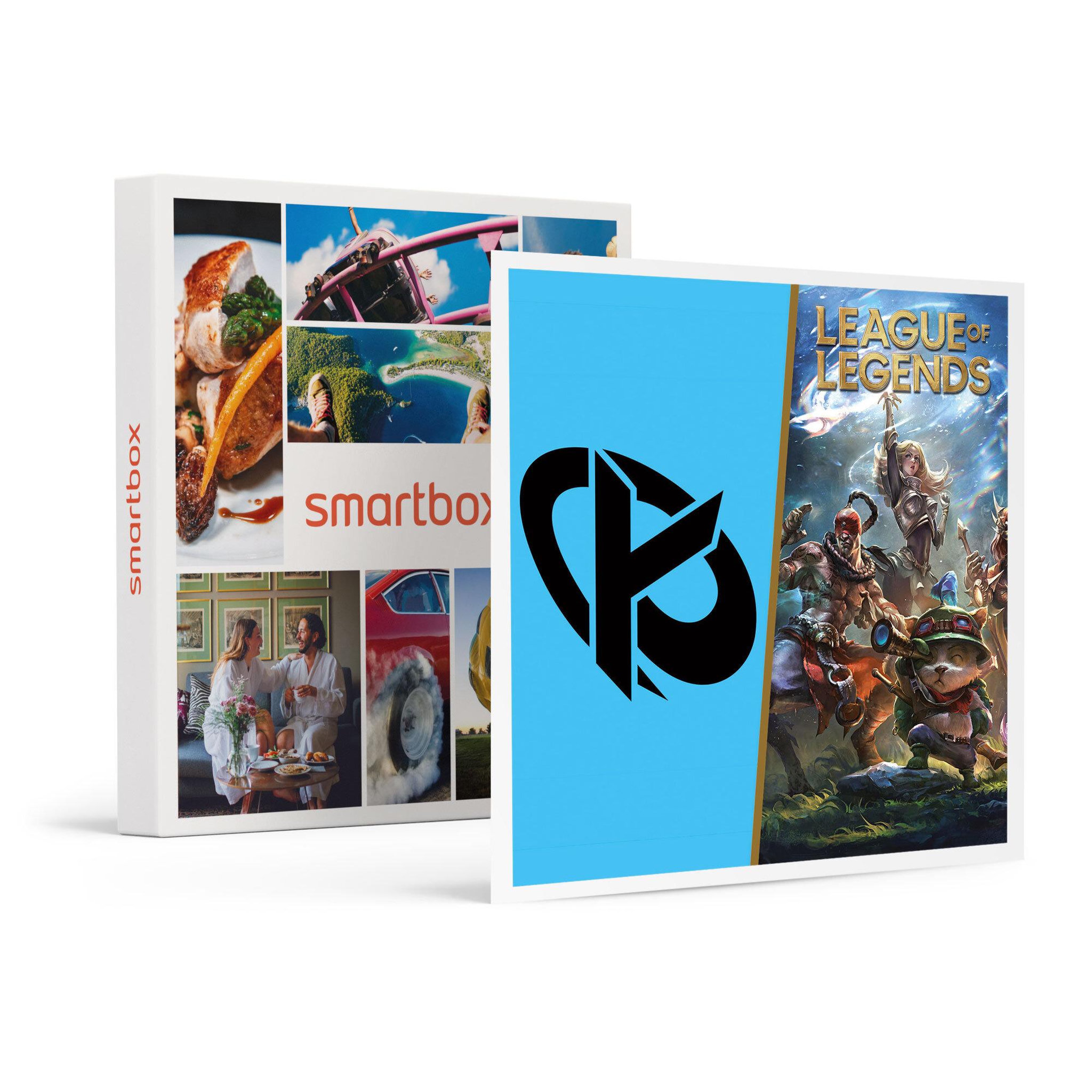 Voir la diapositive 1 : Smartbox Bon cadeau de 69,90 € sur l'e-shop de Karmine Corp et de 20 € sur League of Legends - Coffret Cadeau Multi-thèmes