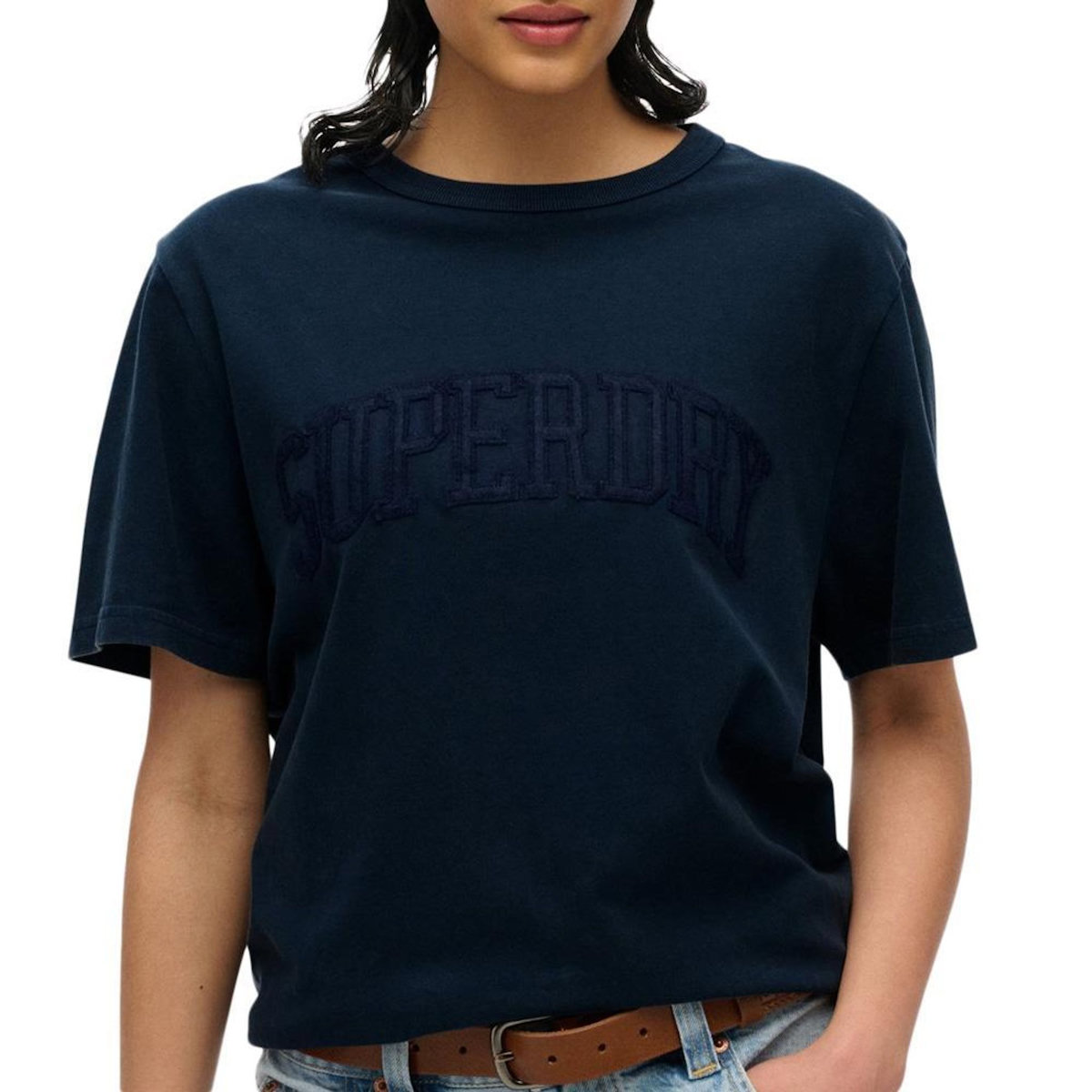 SUPERDRY T-Shirt Marine Femme Superdry Athletic Tonal