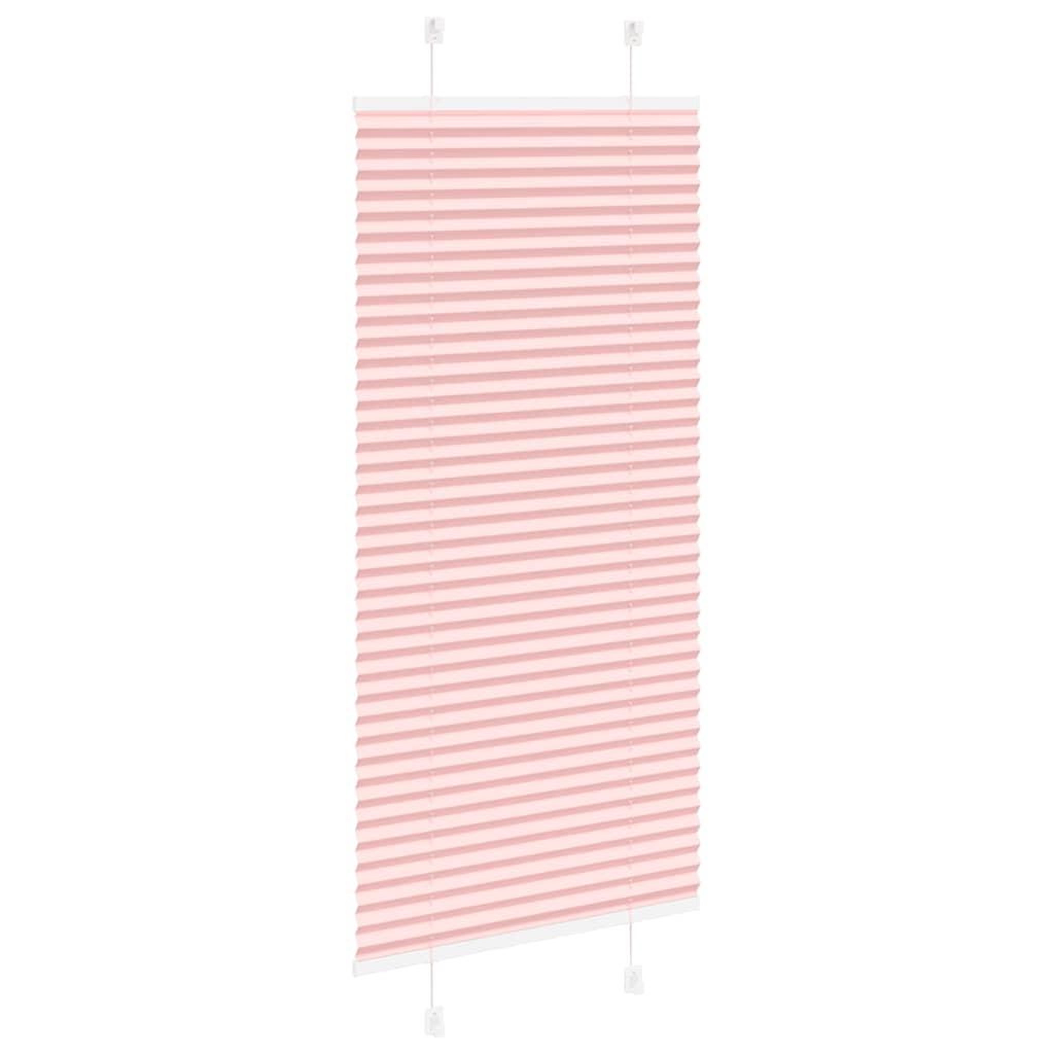 Voir la diapositive 4 : VIDAXL Store plisse rose 55x100 cm largeur du tissu 54,4 cm polyester