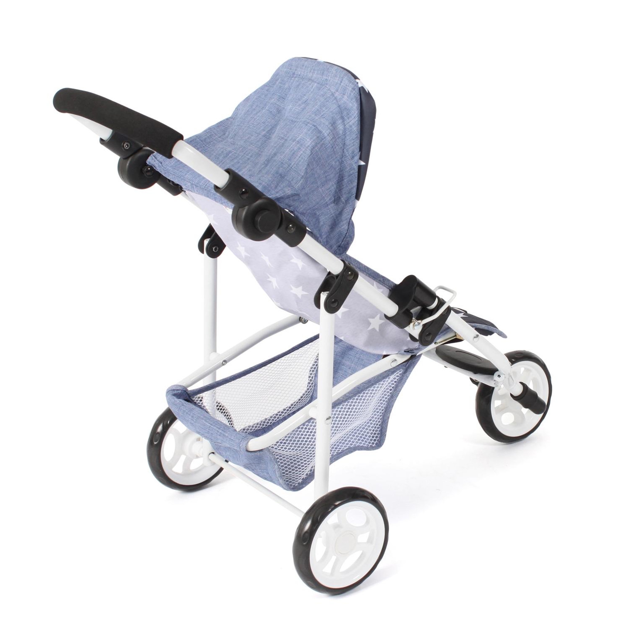 Voir la diapositive 3 : BAYER CHIC 2000 Petite poussette de jogging LOLA pour poupées Bleu marine avec étoiles