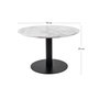 Voir la diapositive 5 : LISA DESIGN Valverde - table basse ronde - effet marbre - noir - 70 cm