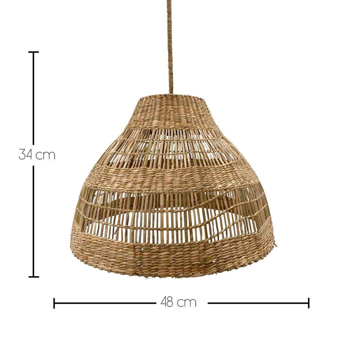 Lumisky Suspension d'extérieur nomade solaire MERIDA Beige Herbe marine H34cm