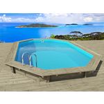 Habitat et Jardin Piscine bois   Palma 145    7.57 x 4.07 x 1.44 m